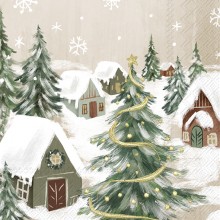 Коктейлни салфетки 20бр Gilded Village беж